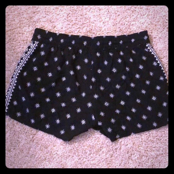 Abstract Print Soft Drawstring Waist Shorts - Picture 2 of 3